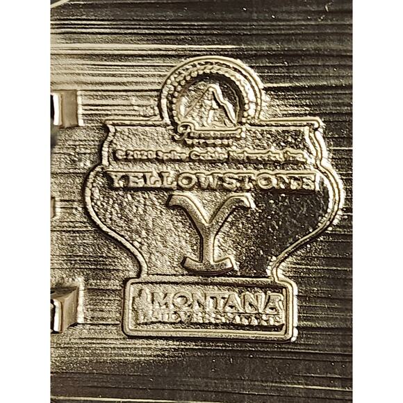 Montana‎ Silversmith Yellowstone Buckle Justin Leather 36 Embroidered West Belt - Picture 3 of 13